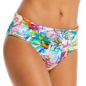 Lauren Ralph Lauren Tropical Caribbean Shirred Hipster Swim Bottom